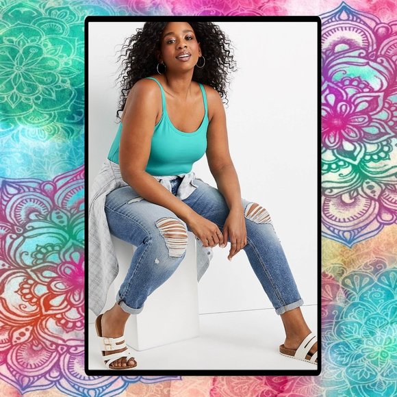 Maurices Plus Size Solid Shelf Bra Cami 1X - Picture 4 of 10